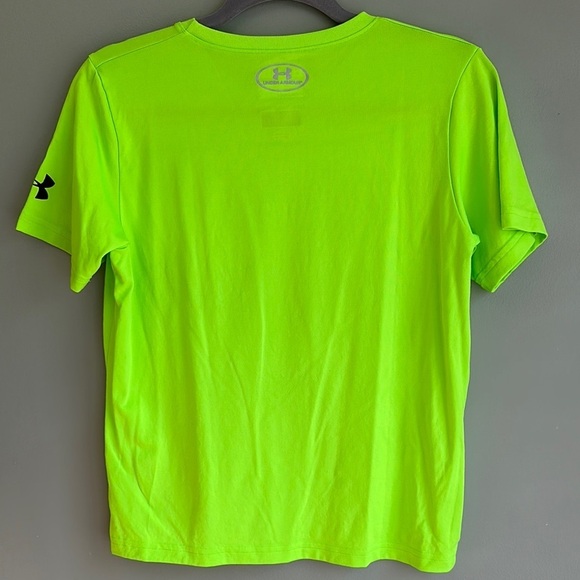 Under Armour Hulk Fist T-Shirt Youth Gamma Green Marvel Comics Large VGUC - Picture 4 of 8